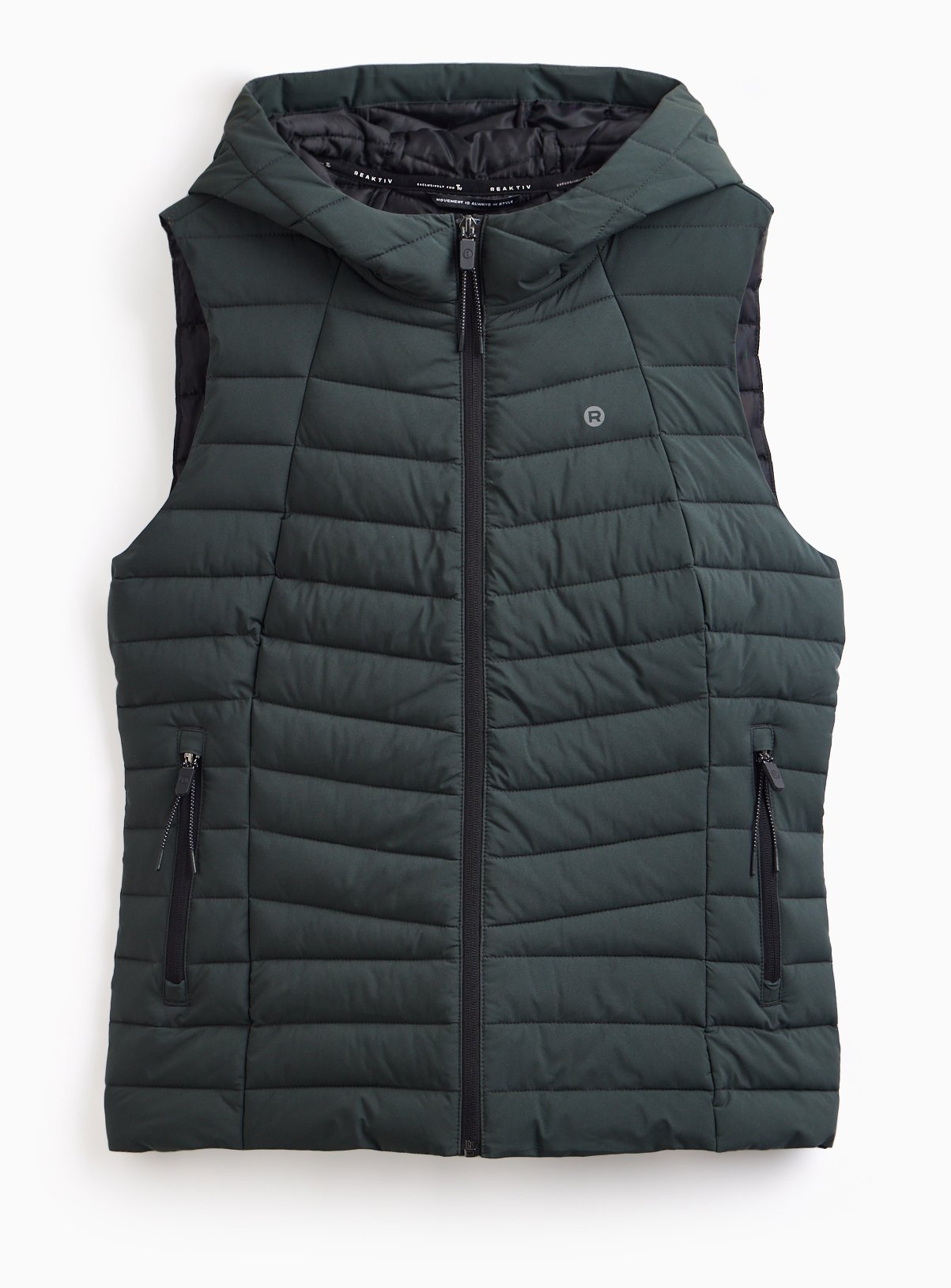 REAKTIV Khaki Hooded Gilet M - Image 3 thumbnail